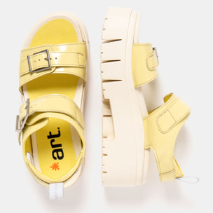 Sandalias 2041 NAPPA SHINNY PALE YELLOW / LEEDS color Pale yellow