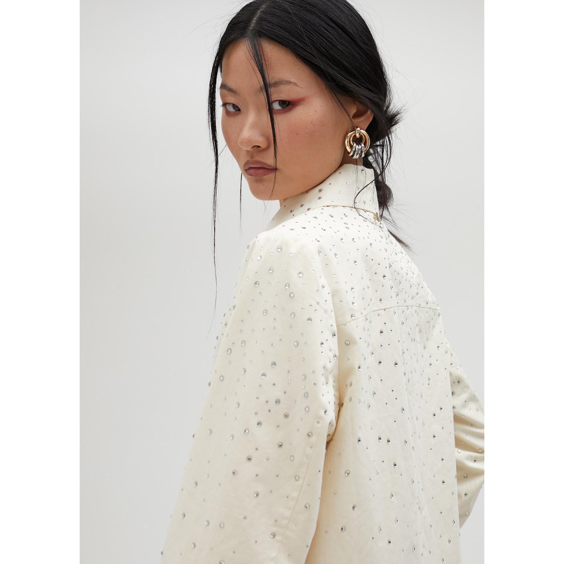 Giacca di jeans con strass