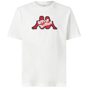 Kappa - T-Shirts & Top Uomo Bianco - Logo Getto