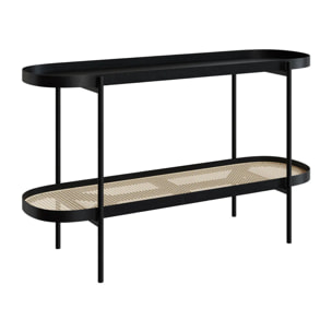 Console en cannage et bois de mindi 120 cm - Lukut