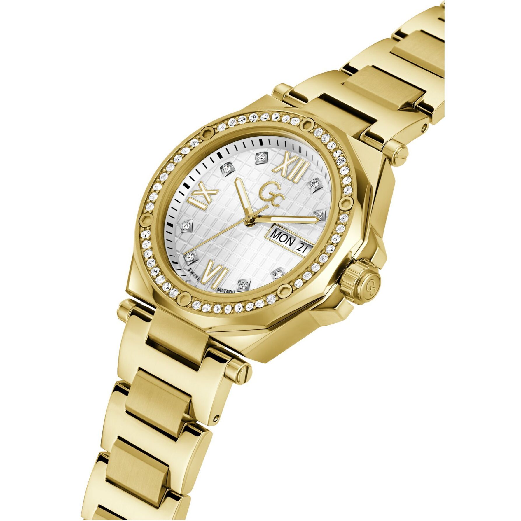 Gc Reloj De Cuarzo De Día Y Fecha Gc Legacy Lady