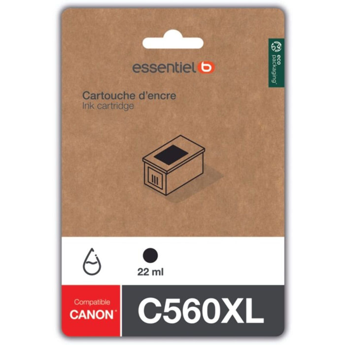 Cartouche d'encre ESSENTIELB C560 XL Noir