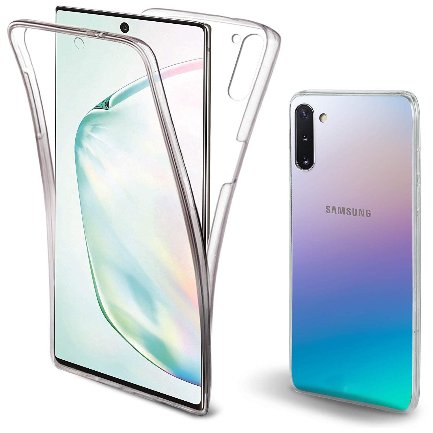 Coque Samsung Galaxy Note 10 360° intégrale protection avant arrière silicone transparente