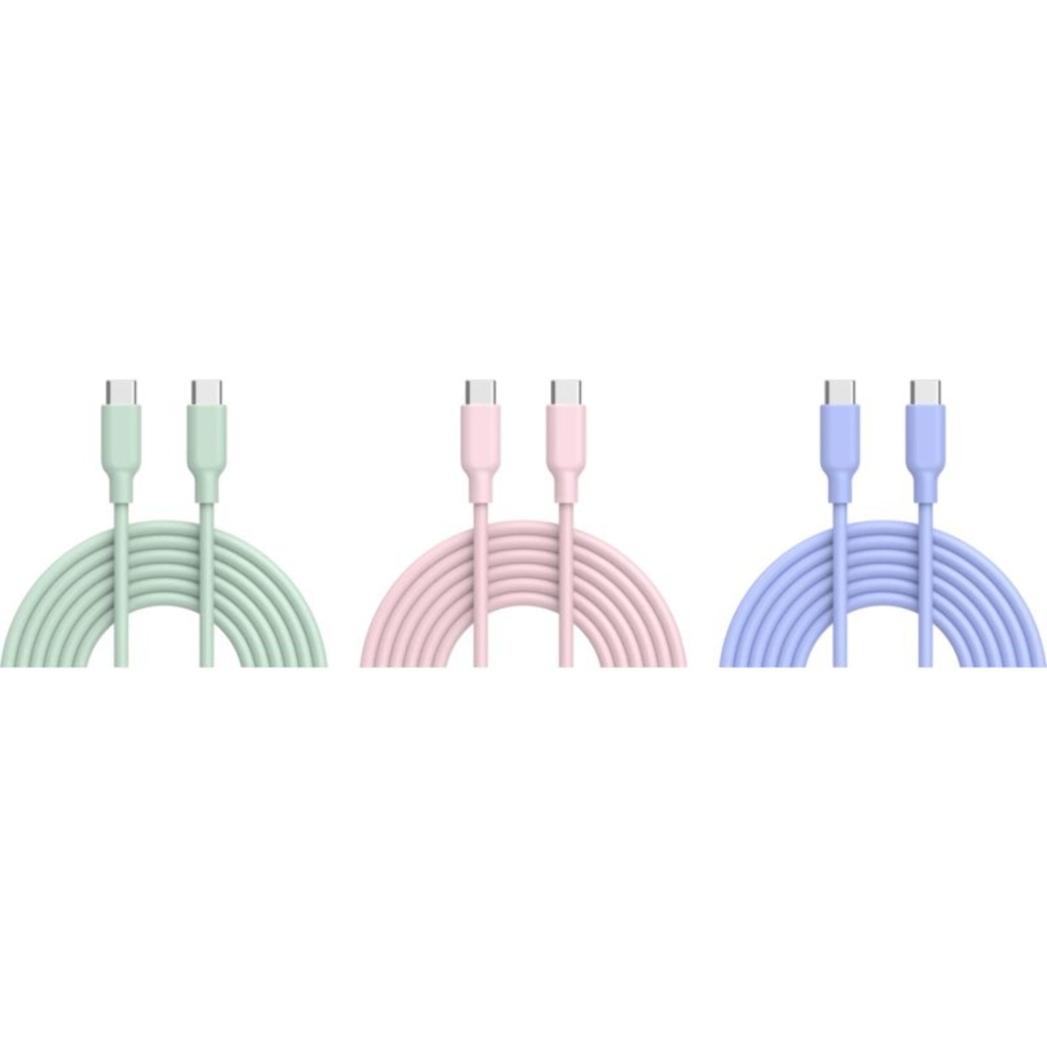 Câble de charge ESSENTIELB vers USB-C silicone 2M Rose