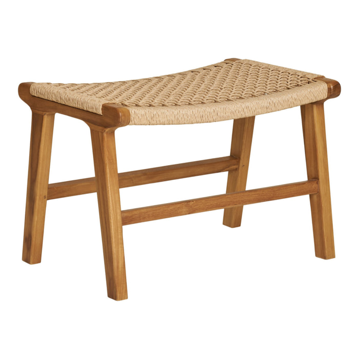 Poggiapiedi Derby in Teak Naturale — 60×40×42 cm