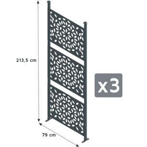 Lot de 3 claustras pour carport Libeccio