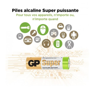 Pile GP Pack de 40 piles Super Alcaline AA/LR06