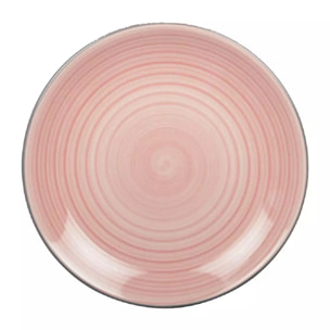 Lot de 6 Assiette à dessert rose unie - coachella