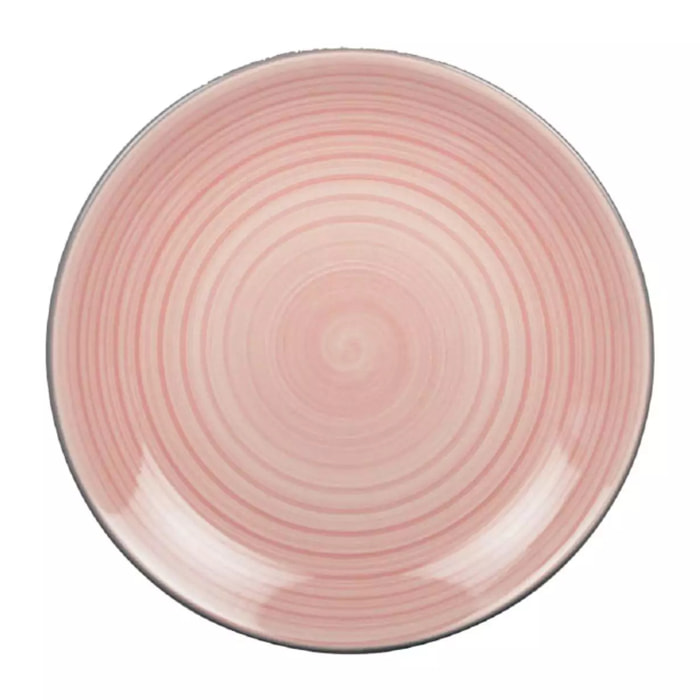 Lot de 6 Assiette à dessert rose unie - coachella