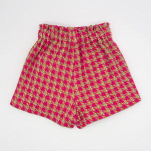 SHORT PATA DE GALLO FUCSIA