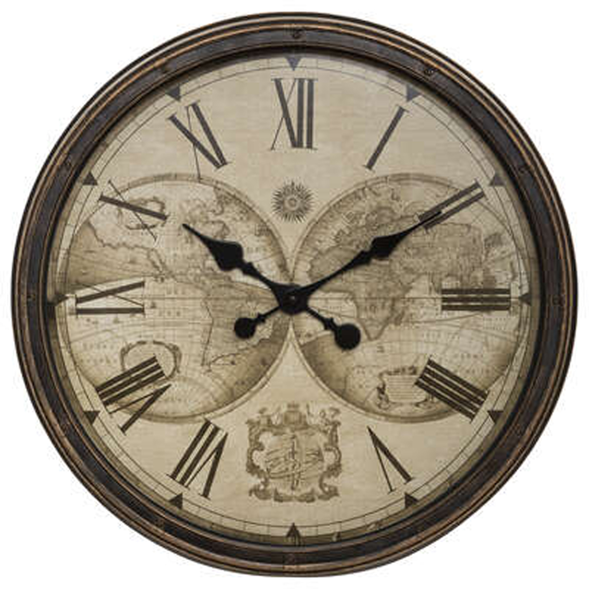 Reloj mundial de plástico vintage d.52 cm pr. 51 x pr. 5 cm
