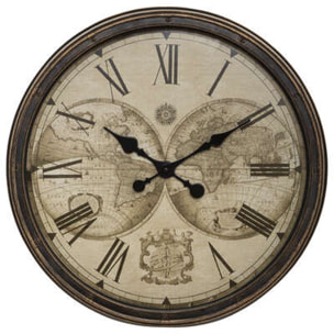 Reloj mundial de plástico vintage d.52 cm pr. 51 x pr. 5 cm