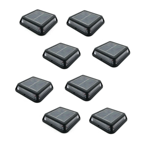 8 Balise solaires carrées QUADRY 12cm 60LM
