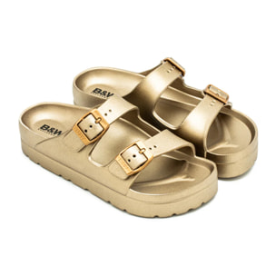 Sandalias de Niños Cierre Hebilla Dorado