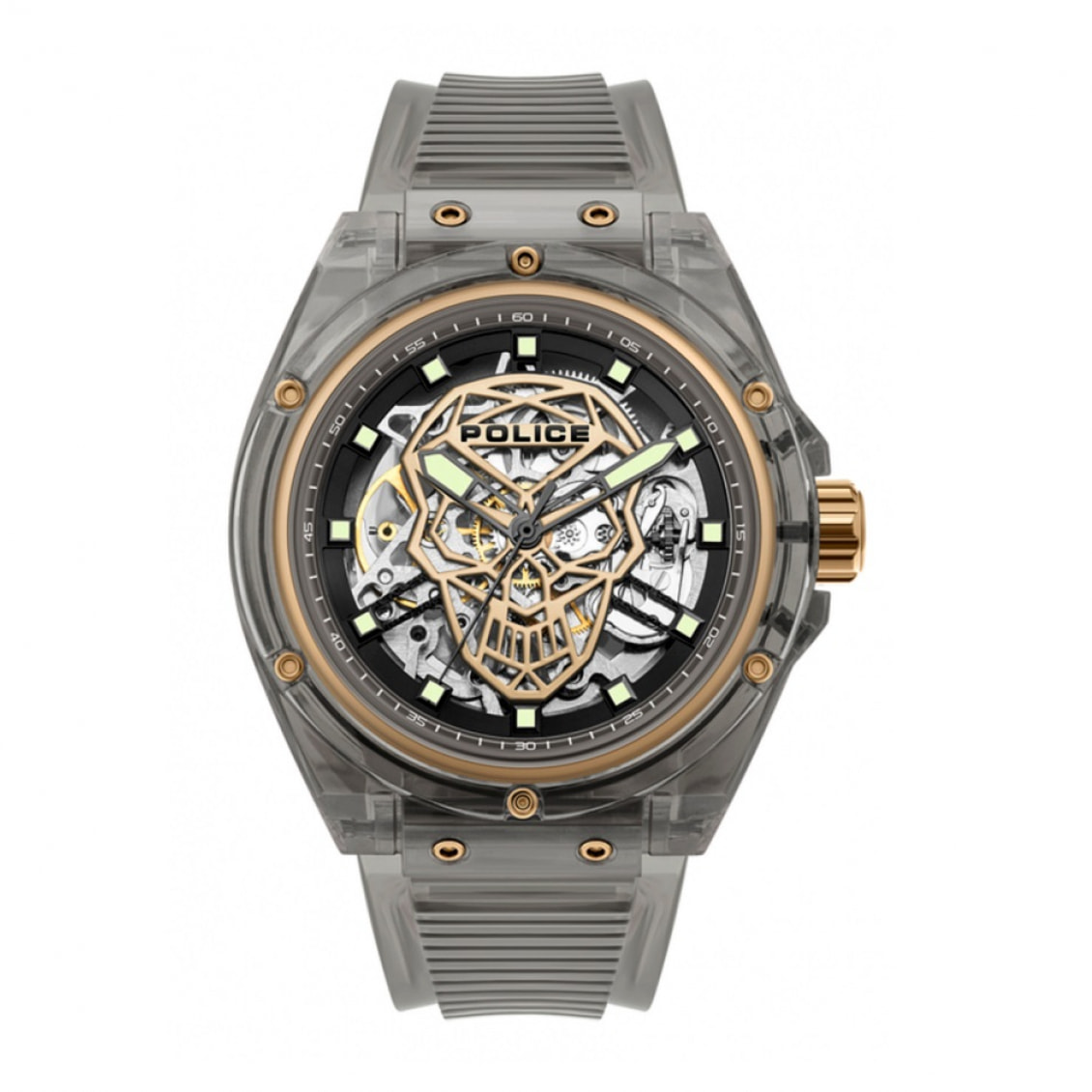 Reloj Police PL15924JPB02PA Hombre Analogico Automatico con Correa de Silicona