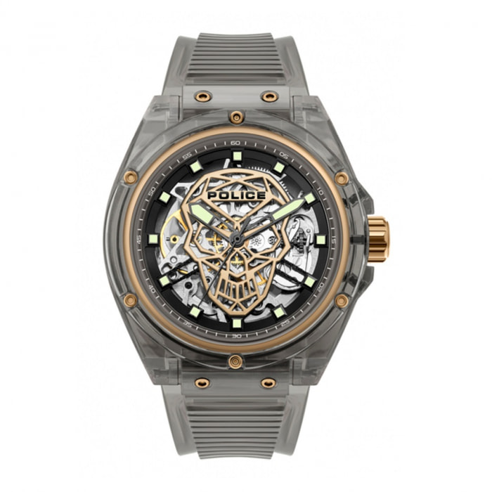 Reloj Police PL15924JPB02PA Hombre Analogico Automatico con Correa de Silicona