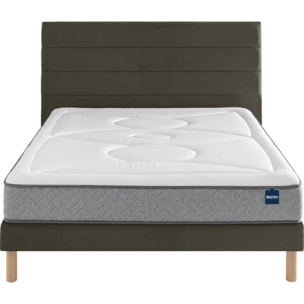 Ensemble SMART NIGHT 2 places|Matelas H 23 cm avec sommier medium|confort enveloppant