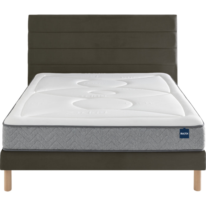 Ensemble SMART NIGHT 2 places|Matelas H 23 cm avec sommier medium|confort enveloppant