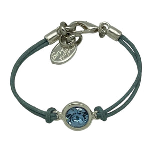 Pulsera Cordón y cristal SW azul