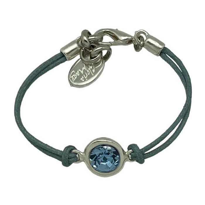 Pulsera Cordón y cristal SW azul