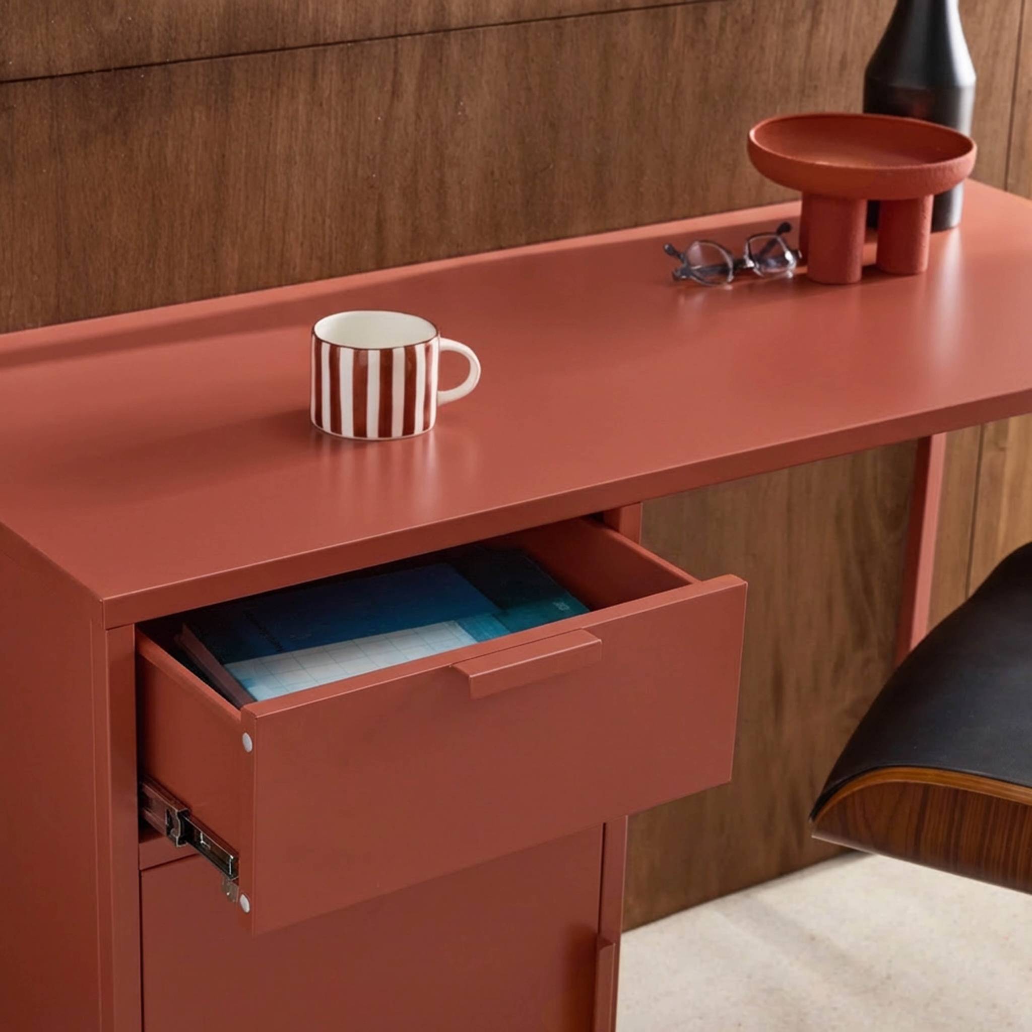 Bureau enfant acier laminé 1 tiroir  SOHO