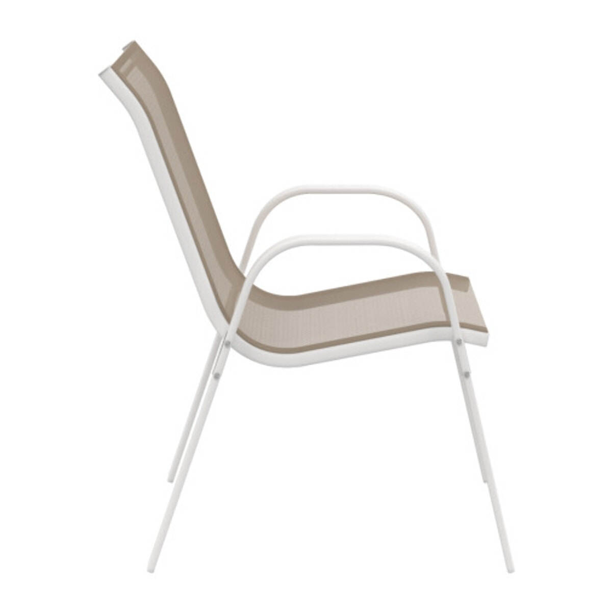 Chaises de jardin - Blanc - beige