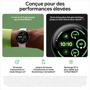 Montre connectée GOOGLE Pixel Watch 3 41 mm Argent Poli 4G