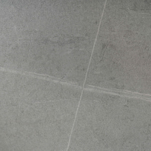 Tavolo allungabile BONIFACIO in ceramica,finitura pietra grigio e gambe in metallo verniciato nero - 160-220×80x76 cm