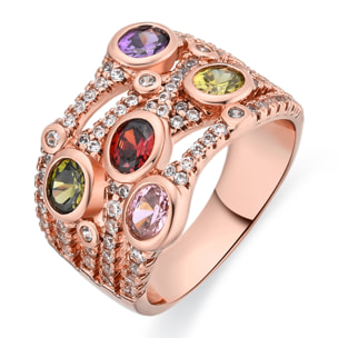 Anillo Doncu acabado oro rosa 18k