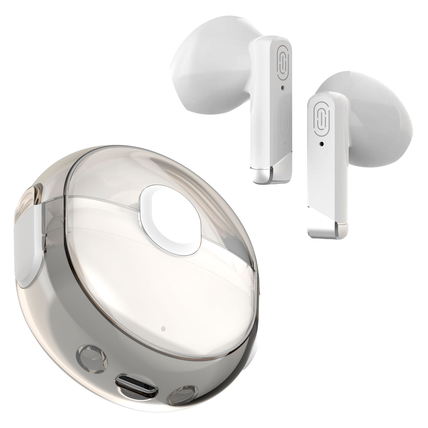 Auriculares TWS L12S Bluetooth 5.1. Control táctil. Base de carga 200mAh + 35mAh.