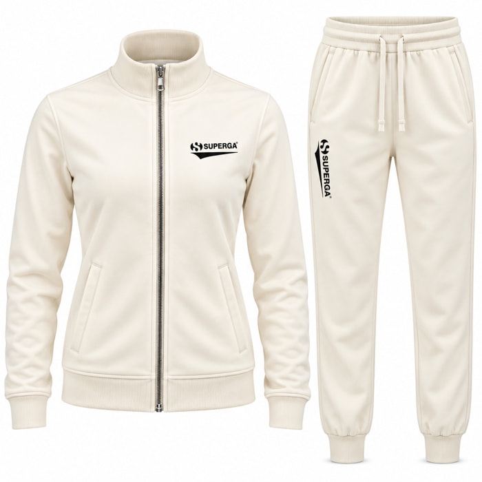 Tuta Donna SUPERGA Cotone Felpato Full Zip