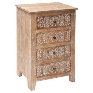 Chiffonnier "Shirel" manguier 4 tiroirs