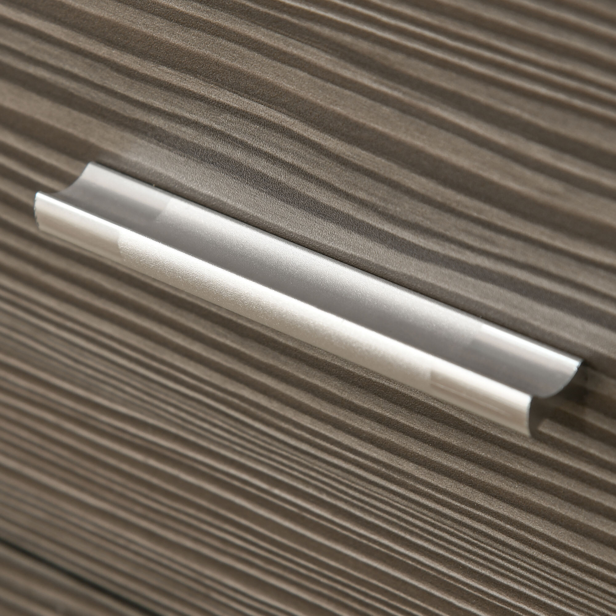 Cómoda 4 Cajones, Cómoda Dormitorio, Cajonera para Salón, Oficina, Pasillo, Estilo Moderno, 76x35x72 cm, Gris Veteado y Blanco