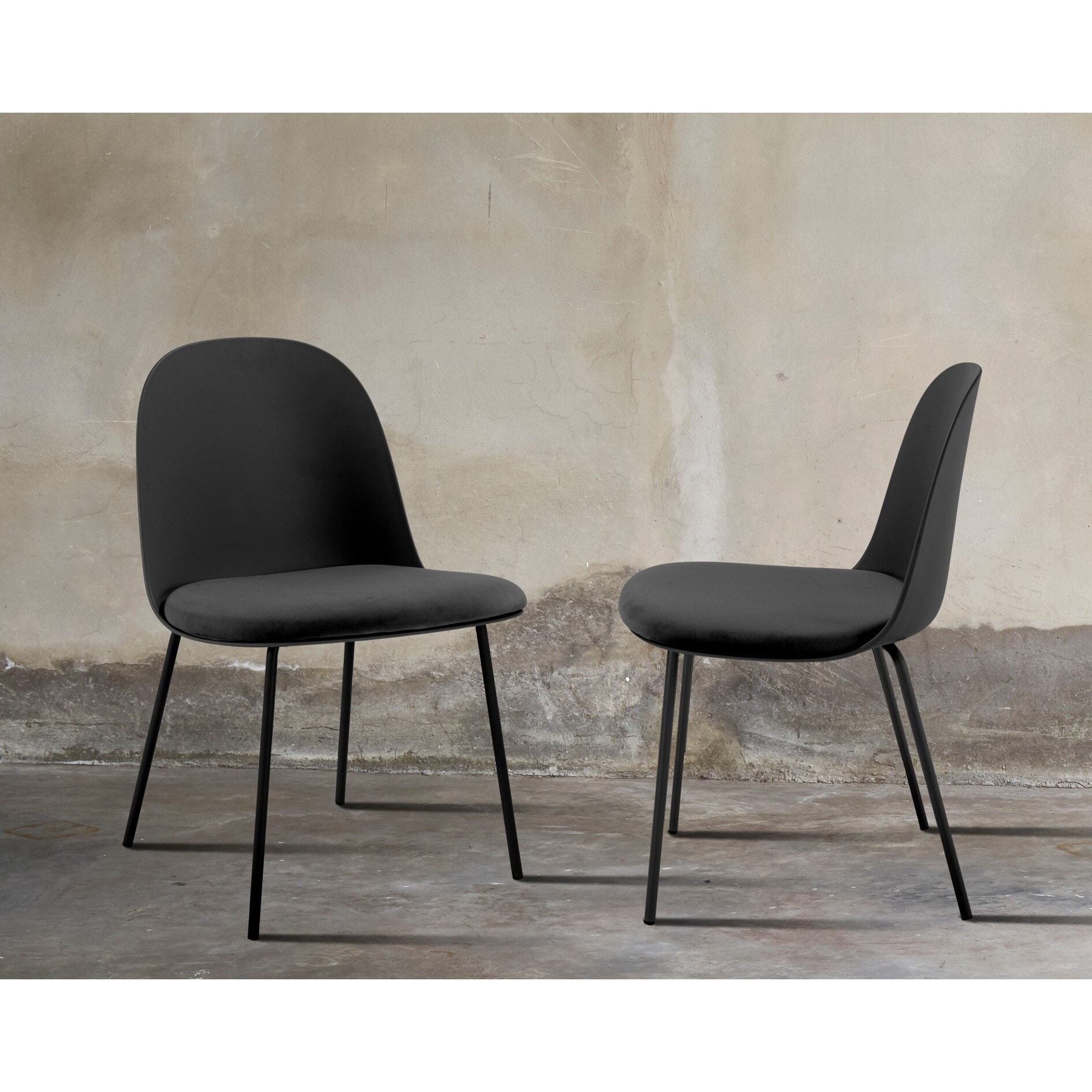 Tomasucci Lot de 4 Chaises CHLOE NOIRE