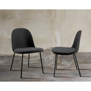 Tomasucci Lot de 4 Chaises CHLOE NOIRE