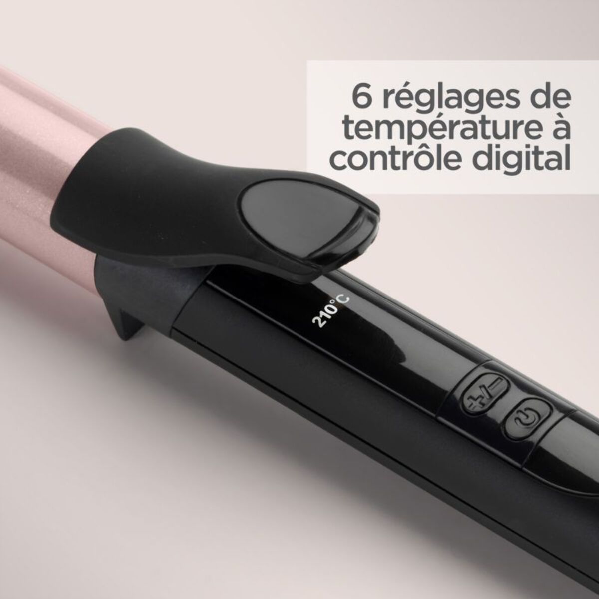 Fer à boucler BABYLISS C451E rose quartz 25mm tong