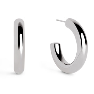 Orecchino a cerchio Mombasa in acciaio