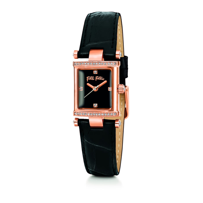 Reloj Folli Follie WF13B037SSK Mujer Analogico Cuarzo con Correa de Cuero