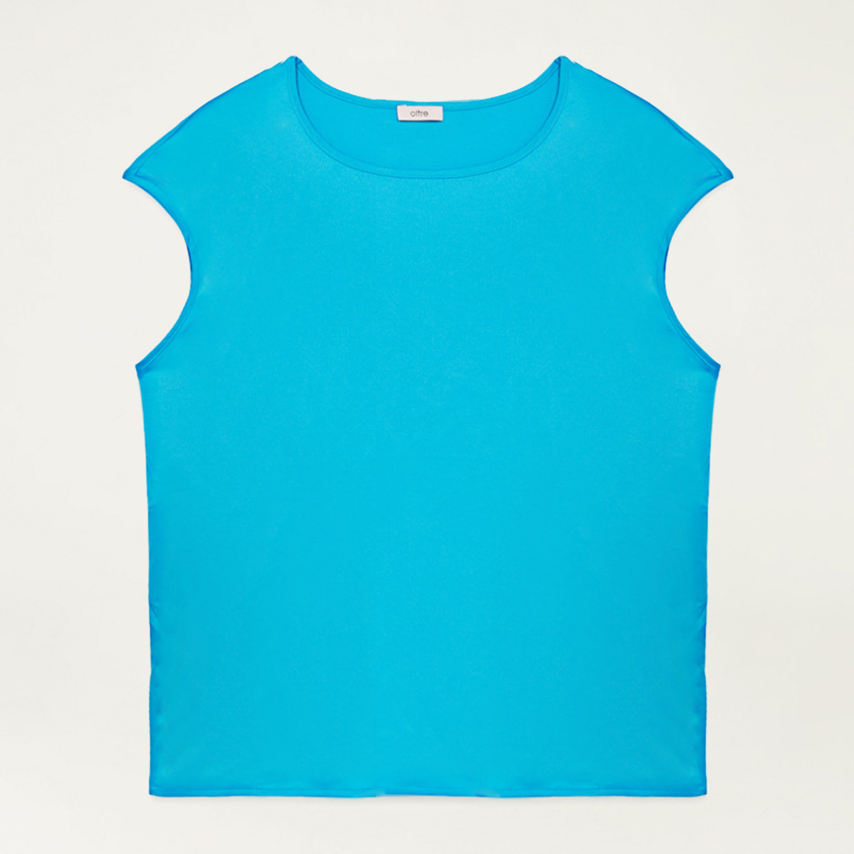 Oltre - Camiseta bimaterial - Light - blue