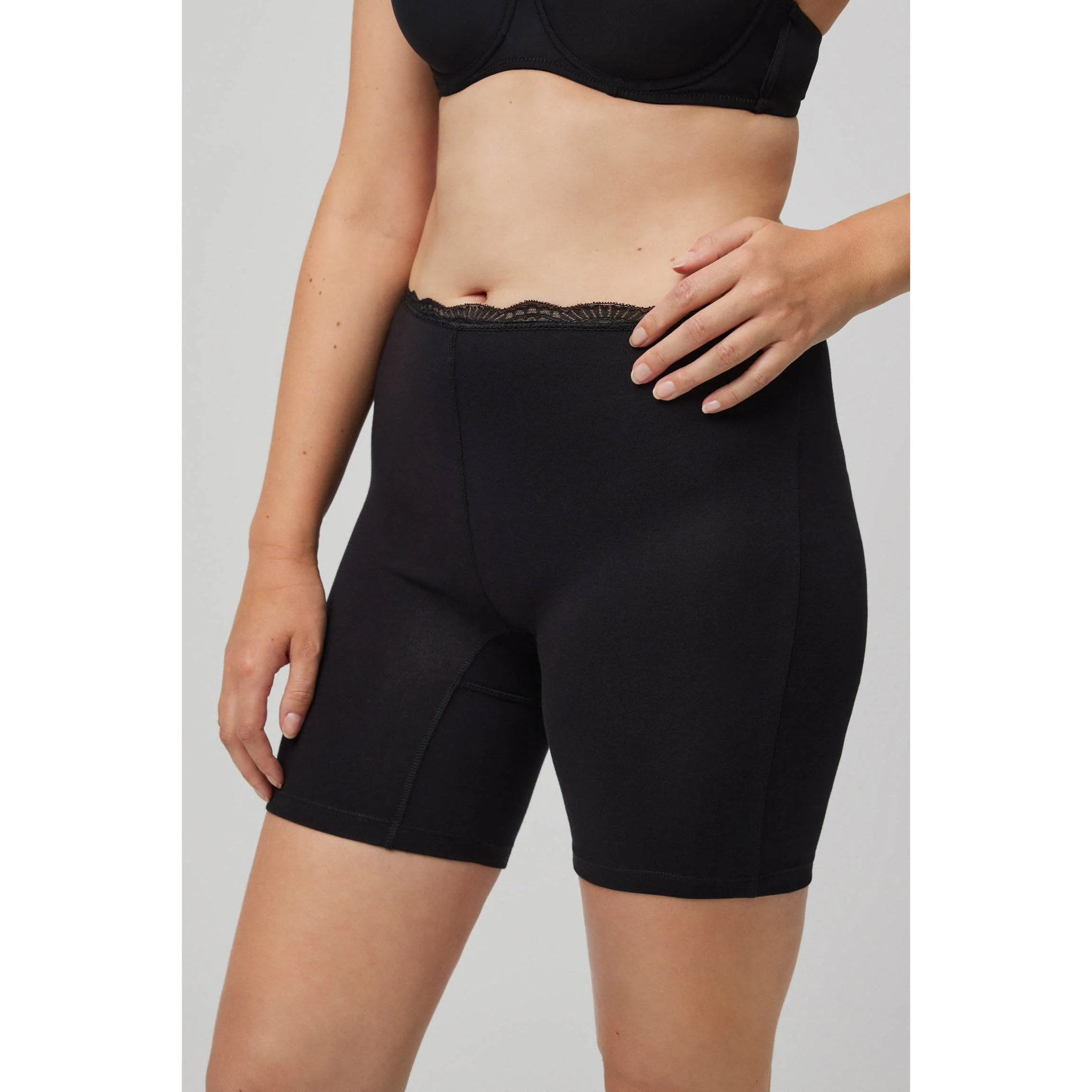 Culottes anti-sfregamento in cotone nero