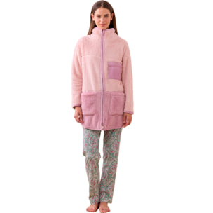 Vestaglia donna jaky in eco pelliccia con zip Noidinotte