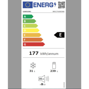 Réfrigérateur 1 porte encastrable SAMSUNG BRD27600EWW/EF Optimal Fresh+