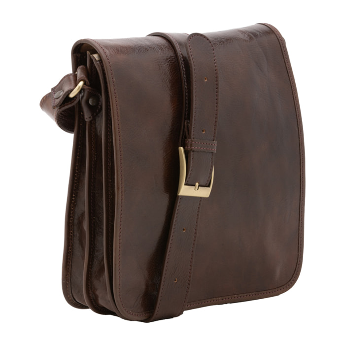 Borsa a tracolla  da uomo In Vera pelle Made in Italy 29x24x9 cm