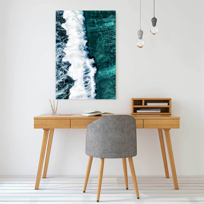 Tableau de mer vague verte  Toile imprimée