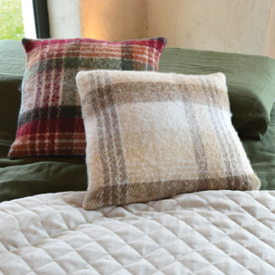 Housse de Coussin tartan Ecossais - Beige