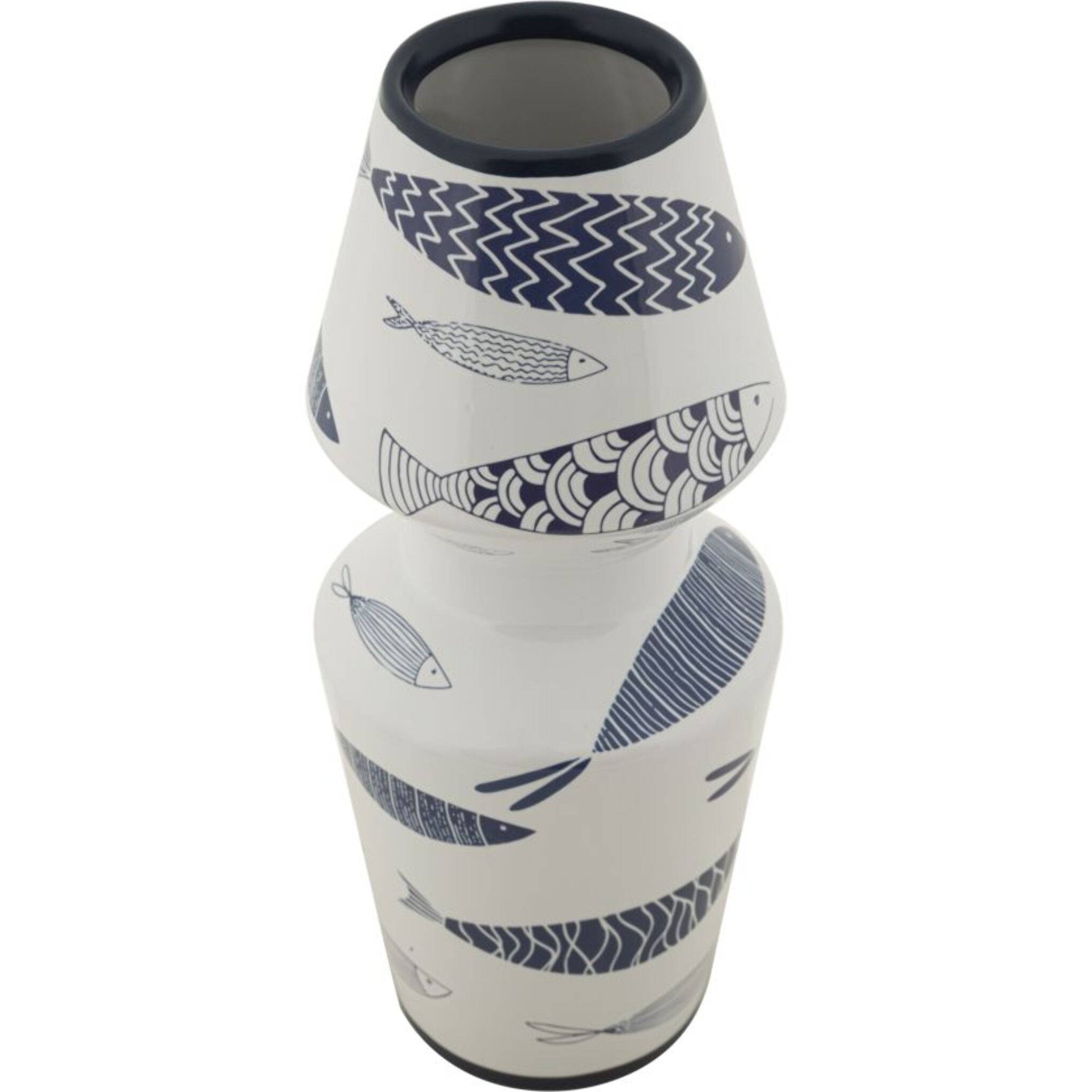 VASO CERAMICA FISH DOUBLE CM Ø 14X34