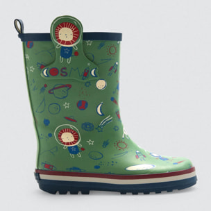 Stivali da pioggia per bambini con stampa spaziale