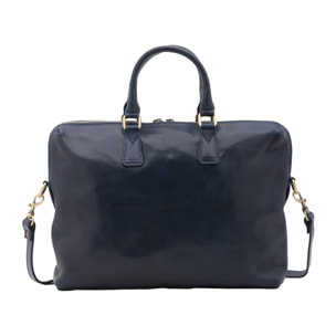 Borsa da lavoro uomo in vera pelle - Modello False - Made in Italy - 37.0 x 27.0 x 6.0 cm