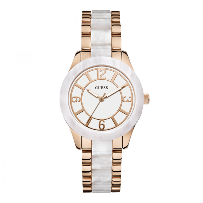 Reloj Guess W0074L2 Mujer Analogico Cuarzo con Correa de Acero y policarbonato