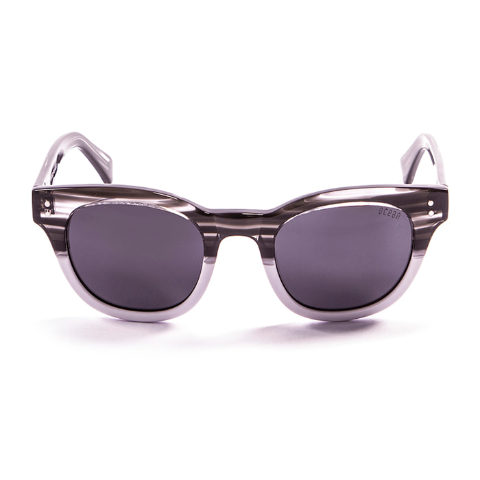 Gafas de sol OCEAN SANTA CRUZ - Demi negro con detalle blanco / Ahumada